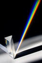 Diffraction of Sunlight through Glass Prism Royalty Free Stock Photo