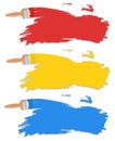 Diffrent color of paint brush