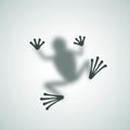 Diffuse Frog Silhouette Shadow Abstract Vector