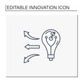 Diffusion of innovations line icon