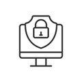 Digest access authentication icon in line design. Digest, access, authentication, security, encryption, authorization on Royalty Free Stock Photo