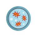 Digestion bacteria icon flat isolated vector Royalty Free Stock Photo