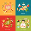 Digestion Concept Icons Set Royalty Free Stock Photo