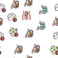 Digestion Disease And Treatment Icons Set Vector