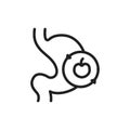 Digestion food line icon. Isolated vector element.