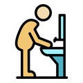 Digestion hand wash icon color outline vector