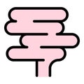 Digestion intestine icon color outline vector Royalty Free Stock Photo