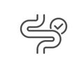 Digestion line icon. Healthy intestine bowel sign. Vector