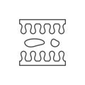 Digestion process line outline icon