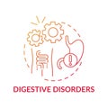 Digestive disorders concept icon