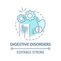 Digestive disorders concept icon