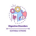 Digestive disorders concept icon