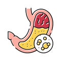 digestive enzymes gastroenterologist color icon vector illustration