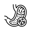 digestive enzymes gastroenterologist line icon vector illustration