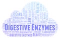 Digestive Enzymes word cloud. Royalty Free Stock Photo