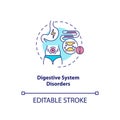 Digestive system disorders concept icon