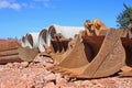 Digger buckets Royalty Free Stock Photo
