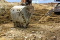 Digger excavator bucket bulldozer Royalty Free Stock Photo