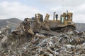 Digger Moving Waste Royalty Free Stock Photo