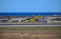 Runway Repairs At Alicante Airport Royalty Free Stock Photo