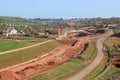 Road bypass construction site Royalty Free Stock Photo