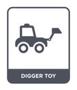 digger toy icon in trendy design style. digger toy icon isolated on white background. digger toy vector icon simple and modern Royalty Free Stock Photo