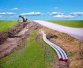 Digging for broadband Royalty Free Stock Photo