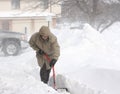 Digging out of a Blizzard. Royalty Free Stock Photo