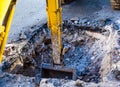 Digging street city Royalty Free Stock Photo