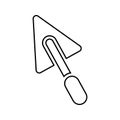 Digging trowel, gardening tools, hand tool icon. Outline vector graphics