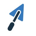 Digging trowel, gardening tools, hand tool icon. Simple editable vector graphics