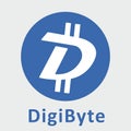DigiByte DGB decentralized blockchain criptocurrency vector logo