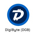 DigiByte DGB. Vector illustration crypto coin i