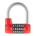 6 Digit Combination Padlock, 3D rendering