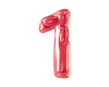 Digit made of bizarre balloons