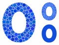 0 digit Mosaic Icon of Circle Dots Royalty Free Stock Photo