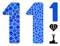 1 Digit Mosaic Icon of Circle Dots Royalty Free Stock Photo