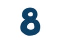 Digit number 8. Vector. Logo for the company. Icon for the site. Separate digit from the alphabet.