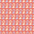 Digit Number Two Seamless Vector Pattern Royalty Free Stock Photo