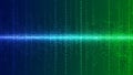 Digital abstract background with falling binary code numbers in blue and green gradients and circuit patterns Royalty Free Stock Photo