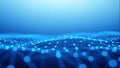 Abstract blue network grid with glowing nodes and lines image Royalty Free Stock Photo