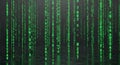 Green Matrix Rain Code Abstract Background Royalty Free Stock Photo