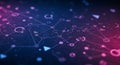 A digital abstract background featuring a network of interconnected nodes and lines, Royalty Free Stock Photo