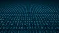 Digital binary code flowing deep perspective data technology generated using AI. Royalty Free Stock Photo