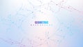 Digital abstract connection dots and lines. Network connection structure. Technology polygonal background. Plexus effect Royalty Free Stock Photo