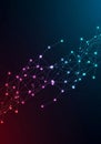 A digital abstract design featuring a dynamic network of interconnected nodes and Royalty Free Stock Photo