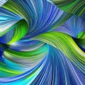 A digital abstract design in shades of blue and green2, Generative AI Royalty Free Stock Photo