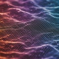 A digital abstract featuring a mesh-like structure, forming a wavy pattern. The net is Royalty Free Stock Photo