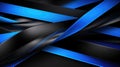 A digital abstract featuring ribbons of luminous blue crisscrossing against a sleek, dark backdrop, creating a sense of