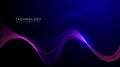 Digital abstract flowing particles technology background